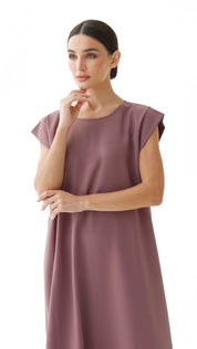 C 005 - 10 Premium Dark Rose Under Abaya Dress