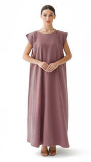 C 005 - 10 Premium Dark Rose Under Abaya Dress