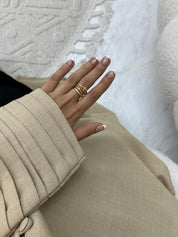 C 0194 Pleated Beige Abaya