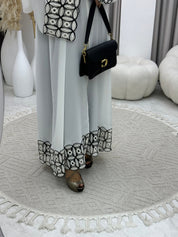 C 0231 White Lace Abaya