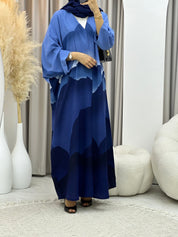 C 0238 - 01 Wavy Blue Abaya