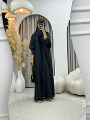 C 0250 - 04 Navy Blue Floral Abaya