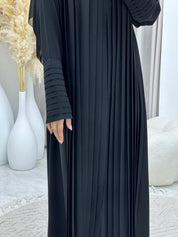 C 0264 Black Pleated Abaya