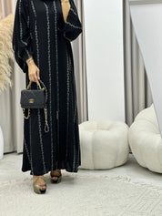 C 0281 - 01 Black Embroidery Abaya