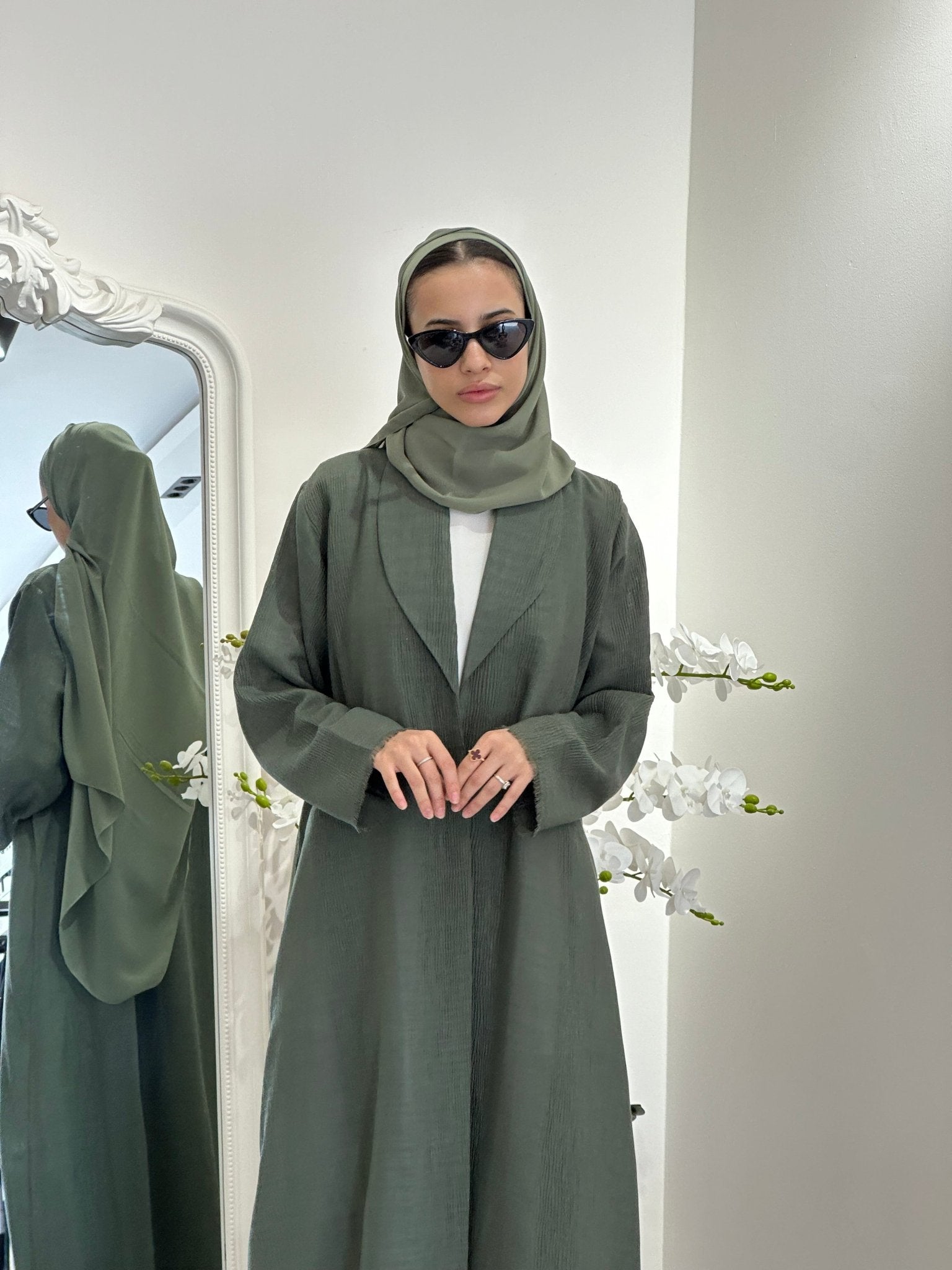 C 0368 - 02 Green Coat Abaya