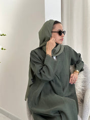 C 0368 - 02 Green Coat Abaya