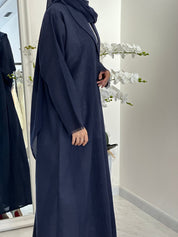 C 0368 - 03 Navy Blue Coat Abaya