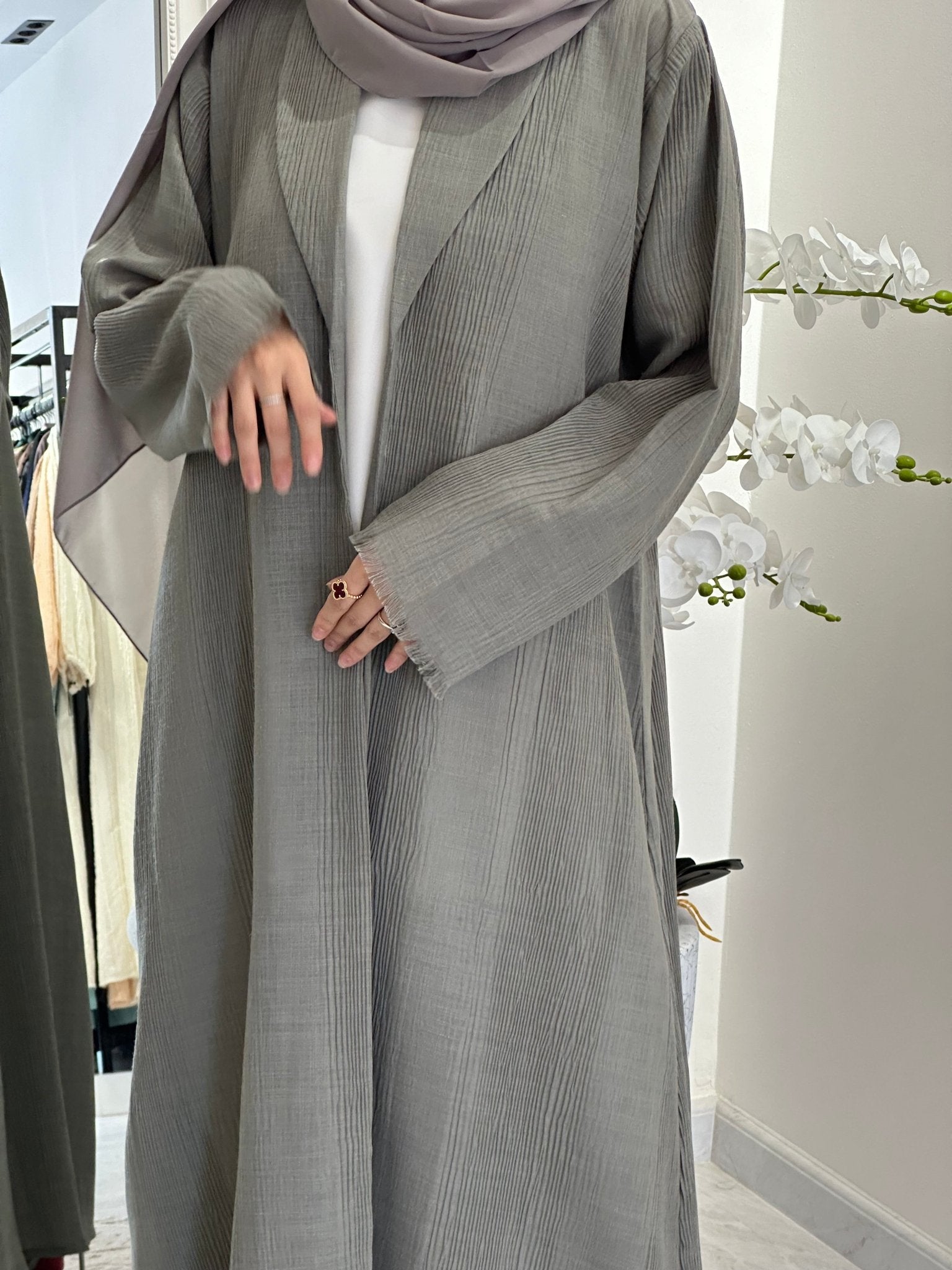 C 0368 - 04 Tan Coat Abaya