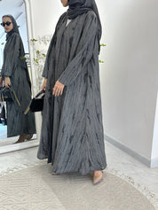 C 0369 - 02 Grey Printed Abaya