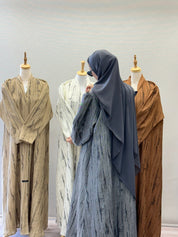 C 0369 - 02 Grey Printed Abaya