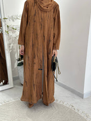 C 0369 - 03 Mustard Printed Abaya