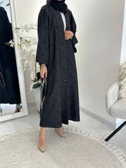 C 0370 - 01 Printed Black Abaya