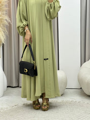 C 0373 - 03 Mint Pastel Abaya Set