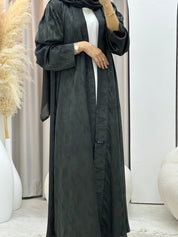 C 0409 - 04 Green Printed Abaya
