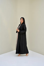 C 0513 Black Embroidered Work Abaya