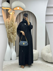 C 0587 - 04 Teal Floral Printed Abaya