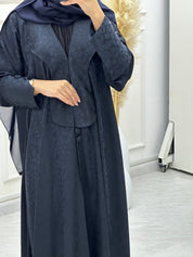 C 0635 - 05 Navy Blue Printed Abaya