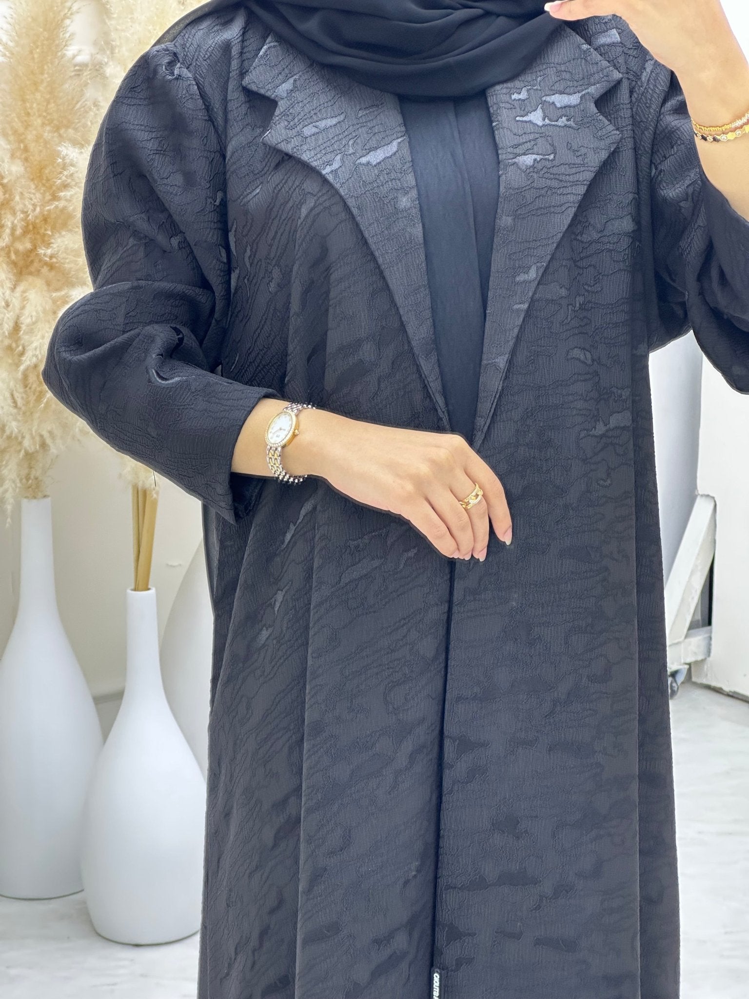 C 0655 Black Coat Abaya