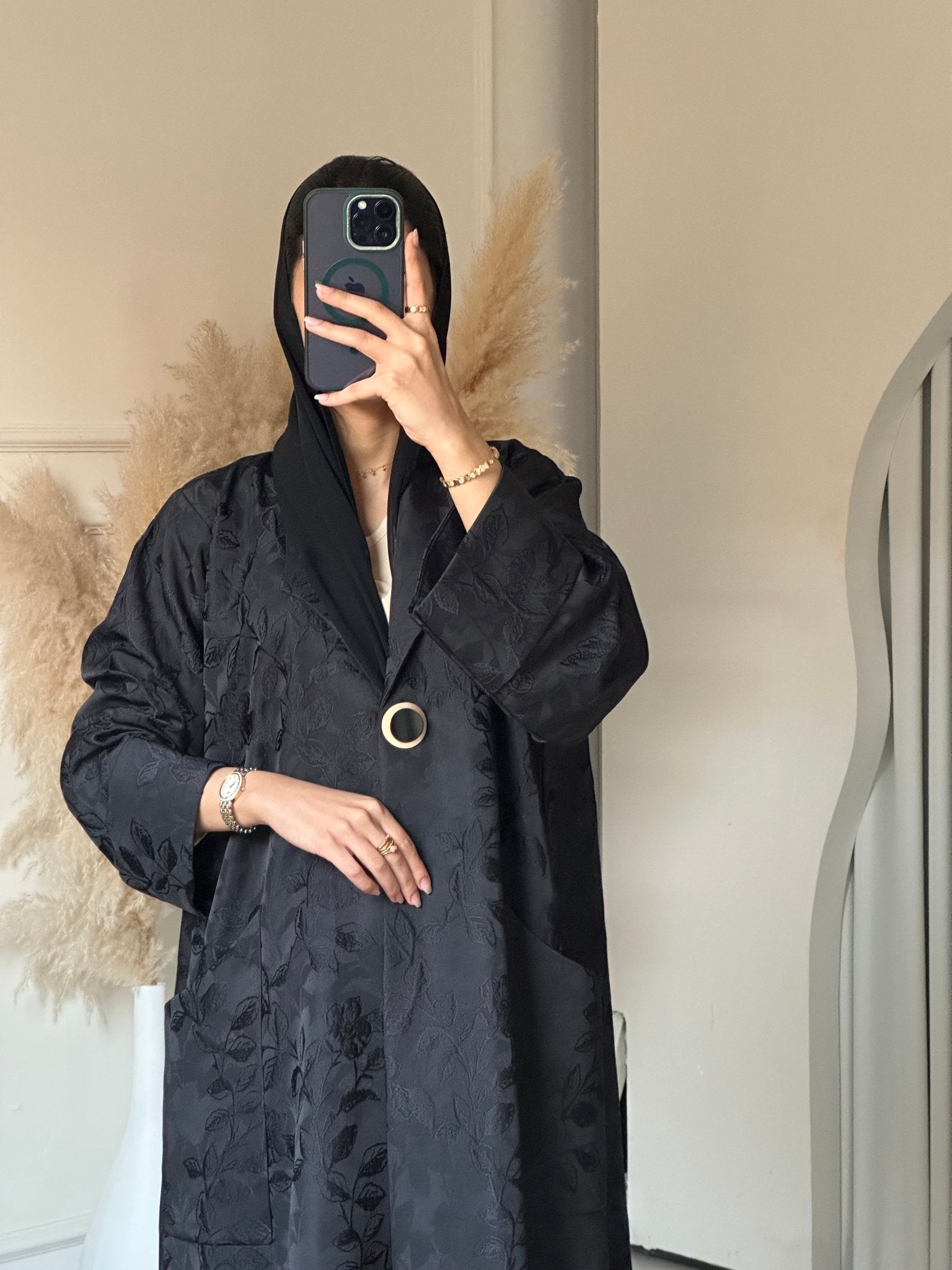 C 0664 Black Coat Abaya