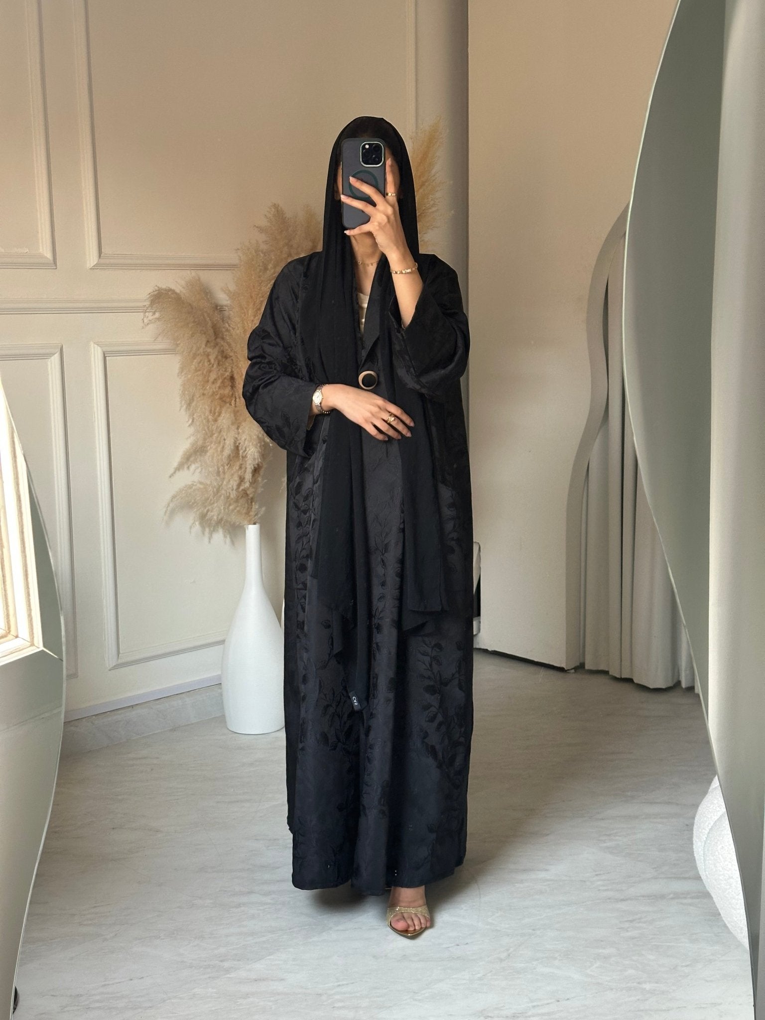 C 0664 Black Coat Abaya
