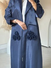 C 0669 Navy Blue Coat Abaya