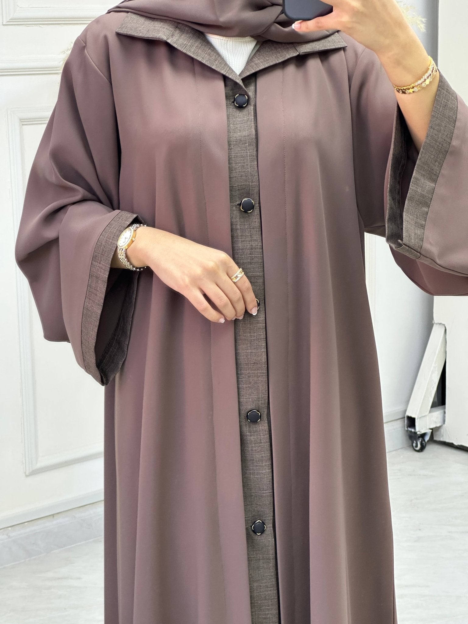 C 0674 Brown Coat Abaya