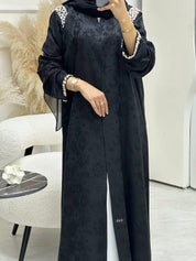 C 0687 Black Beaded Ramadan Abaya