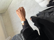 C 0725 Velvet Lace Black Abaya