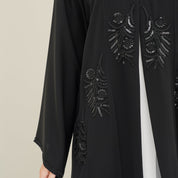 C 0759 Black Beaded Abaya