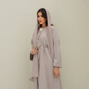 C 0770 Beige Beaded Abaya