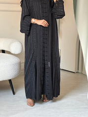 C 0808 Black Lace Abaya