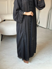C 0808 Black Lace Abaya