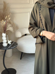 C 0809 Olive Coat Abaya