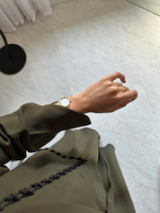 C 0809 Olive Coat Abaya