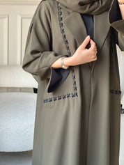 C 0809 Olive Coat Abaya