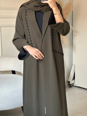 C 0809 Olive Coat Abaya