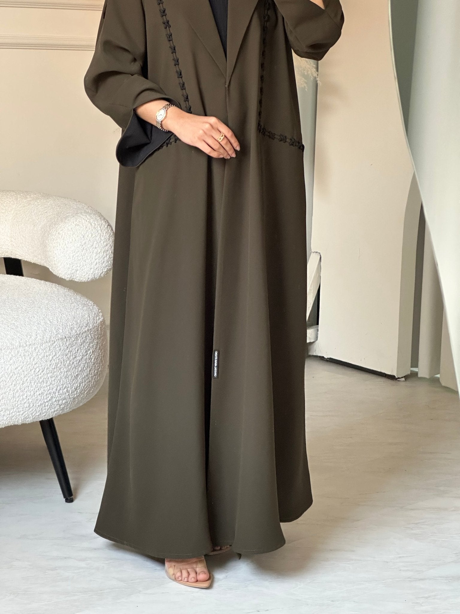 C 0809 Olive Coat Abaya