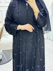 C 0813 Black Beaded Abaya