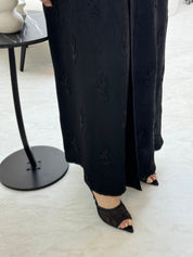 C 0816 Black Beaded Abaya