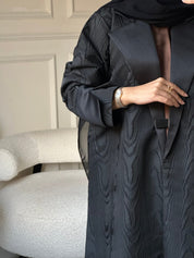 C 0818 Black Coat Abaya