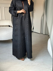 C 0818 Black Coat Abaya