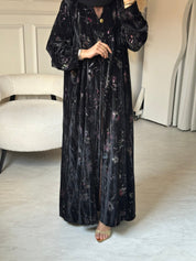 C 0821 Black Velvet Abaya