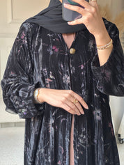 C 0821 Black Velvet Abaya