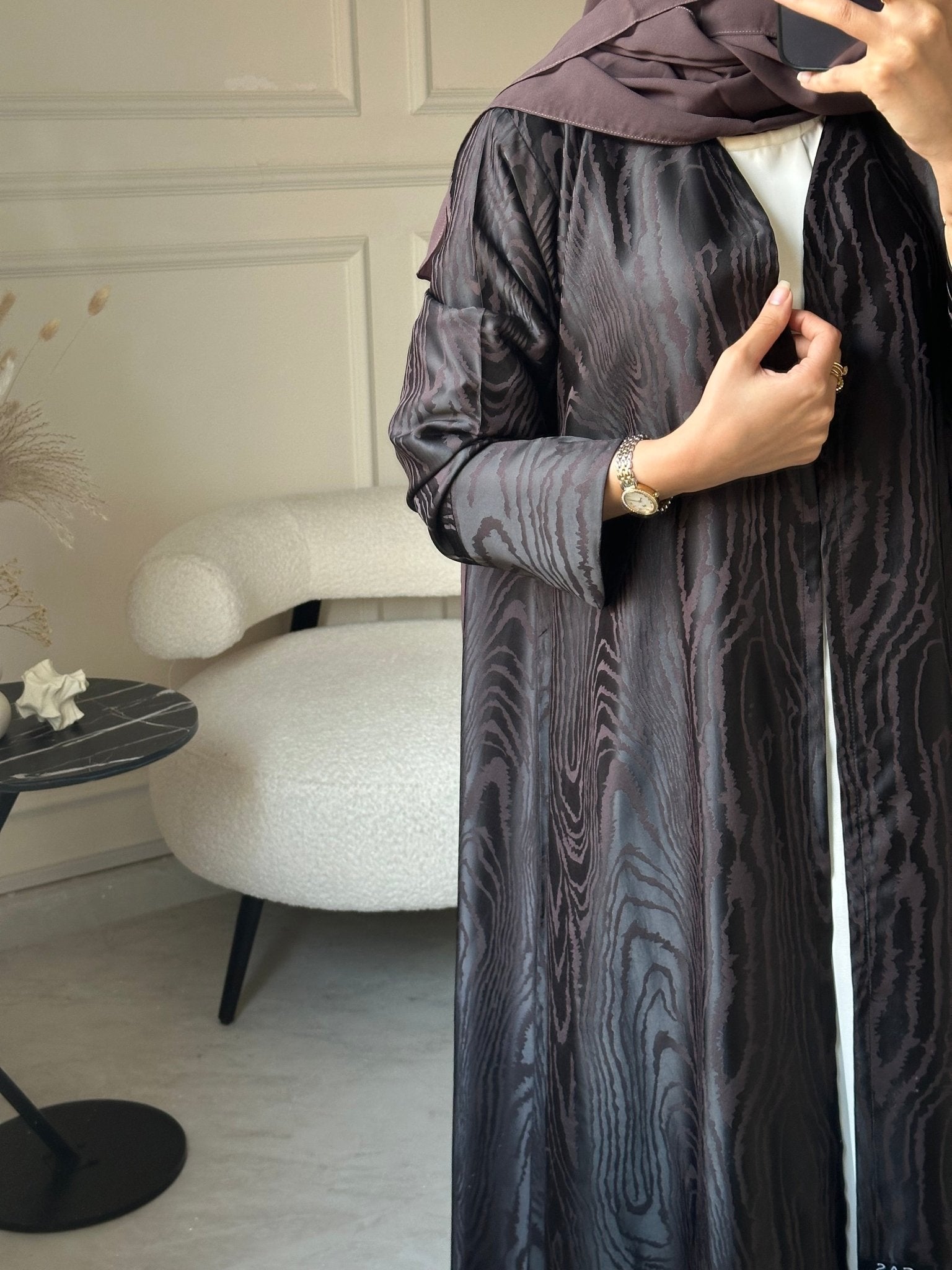 C 0826 Dark Brown Abaya