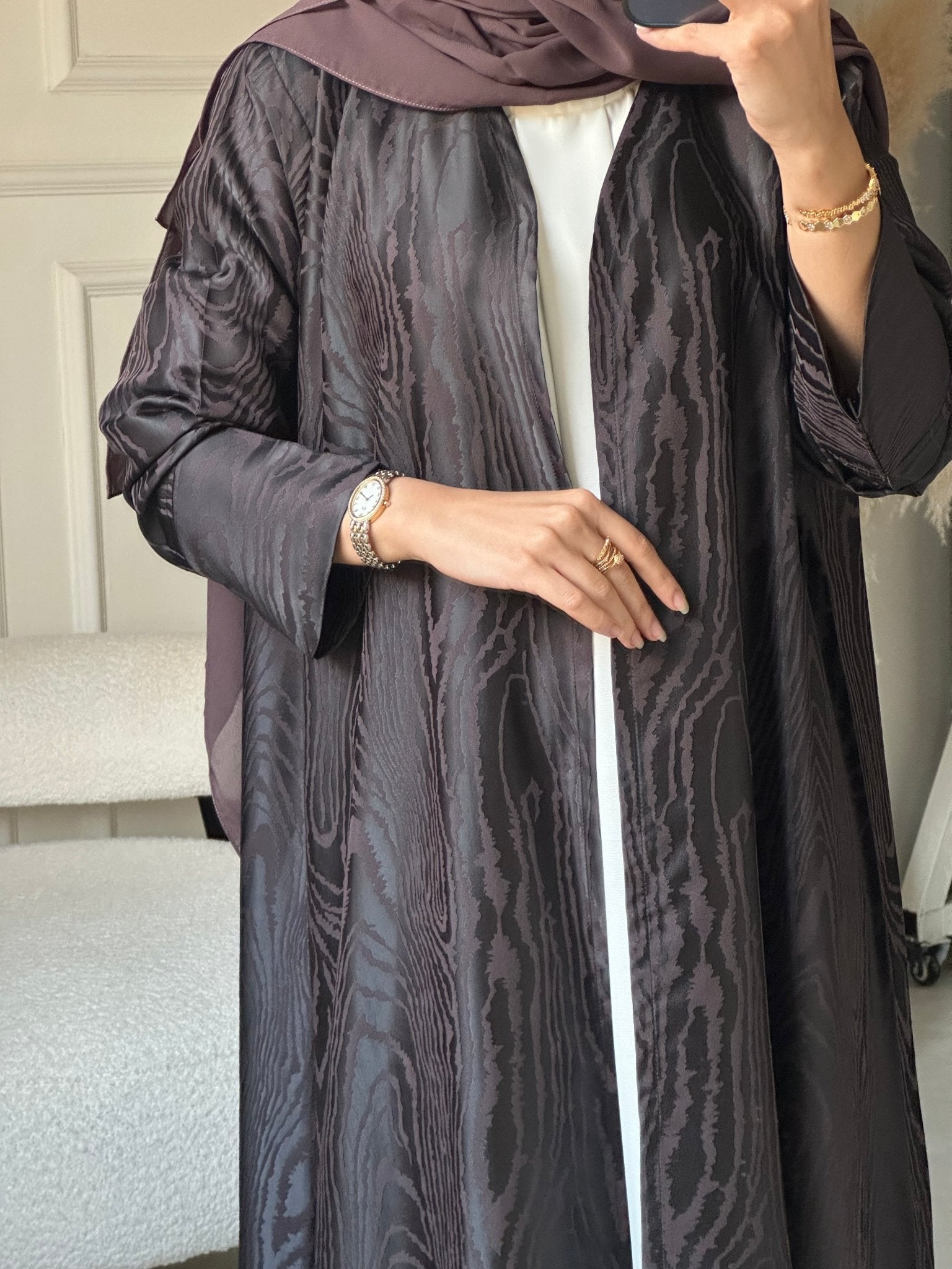 C 0826 Dark Brown Abaya