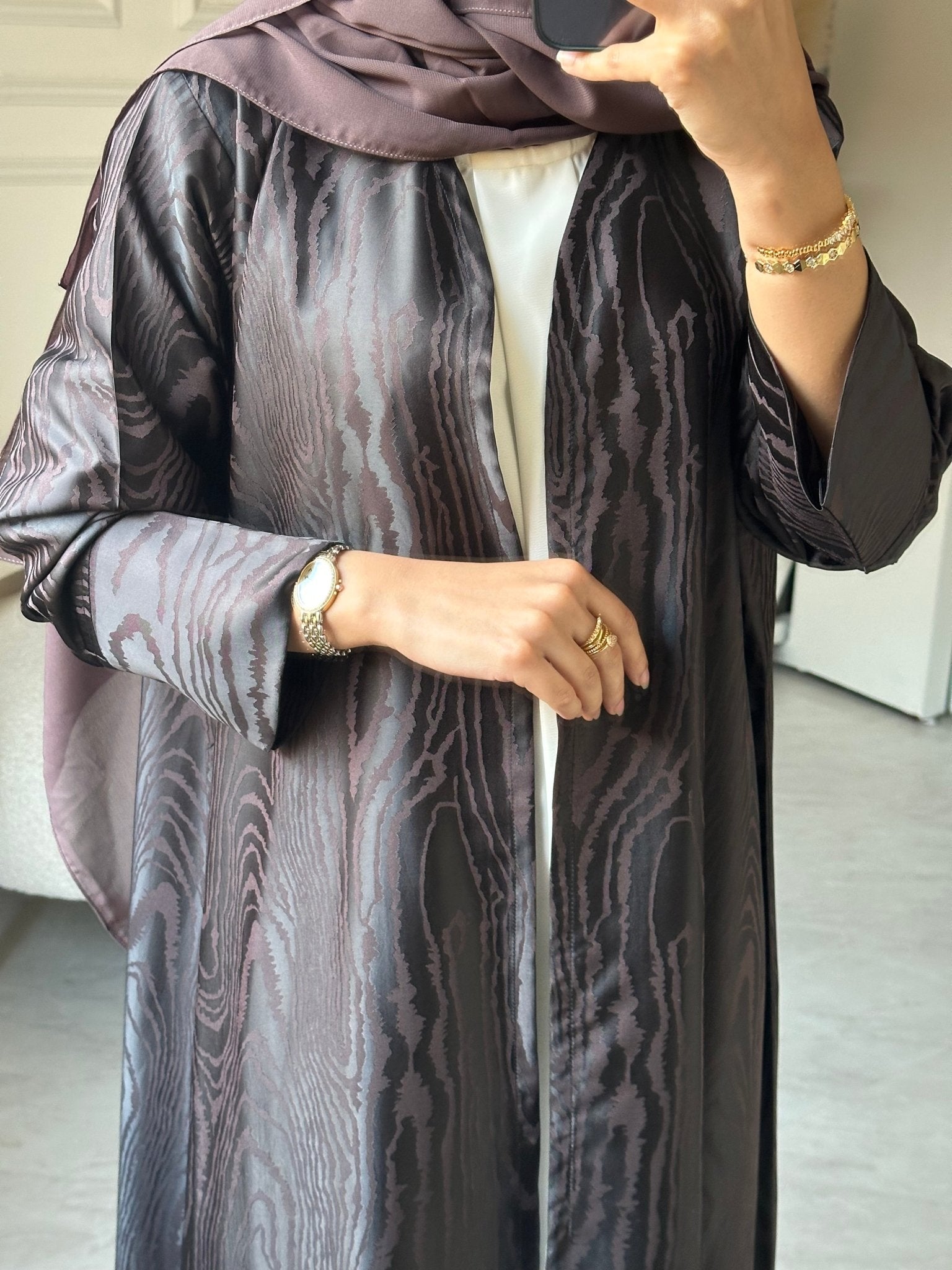 C 0826 Dark Brown Abaya
