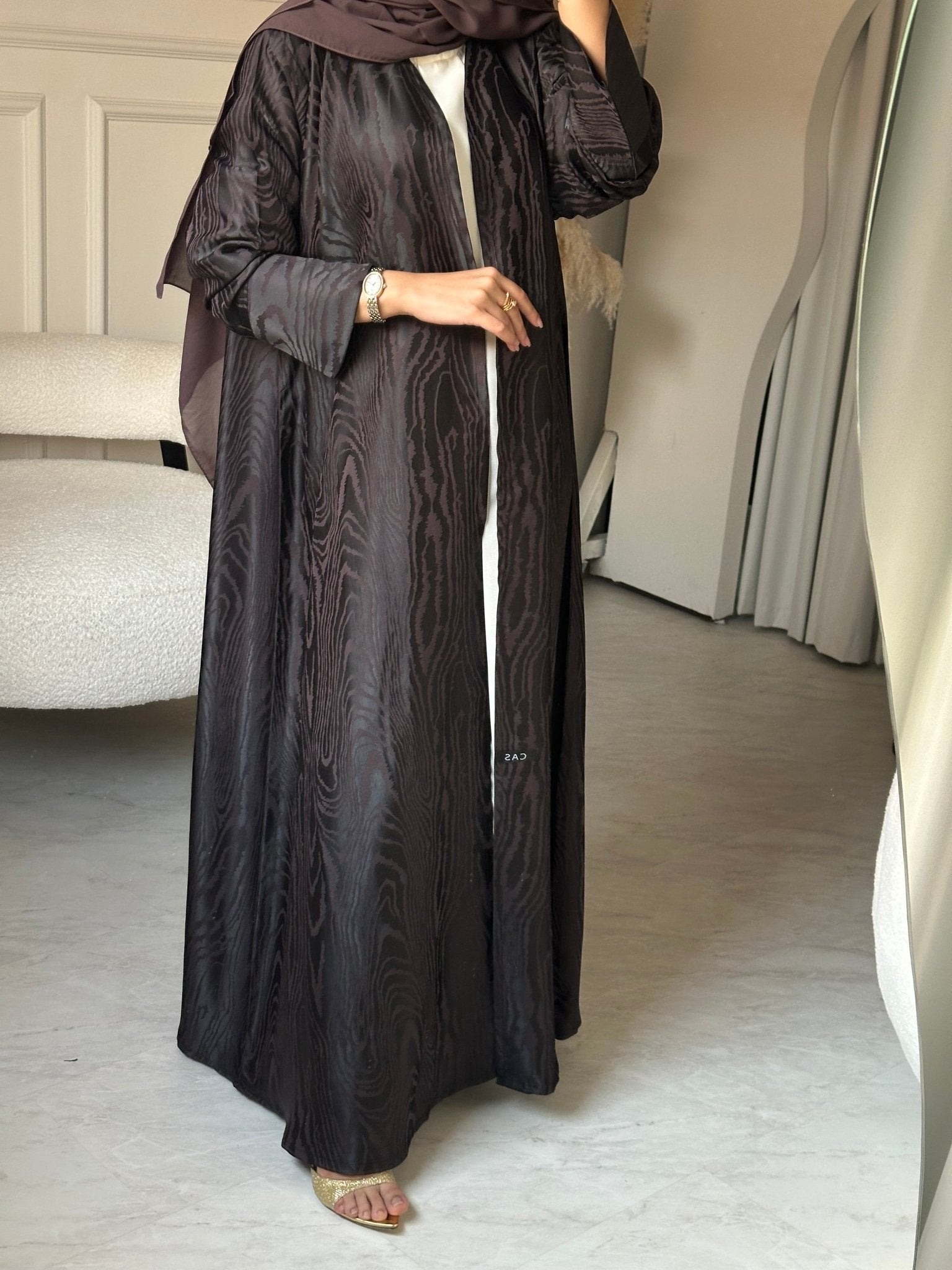 C 0826 Dark Brown Abaya
