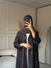 C 0826 Dark Brown Abaya