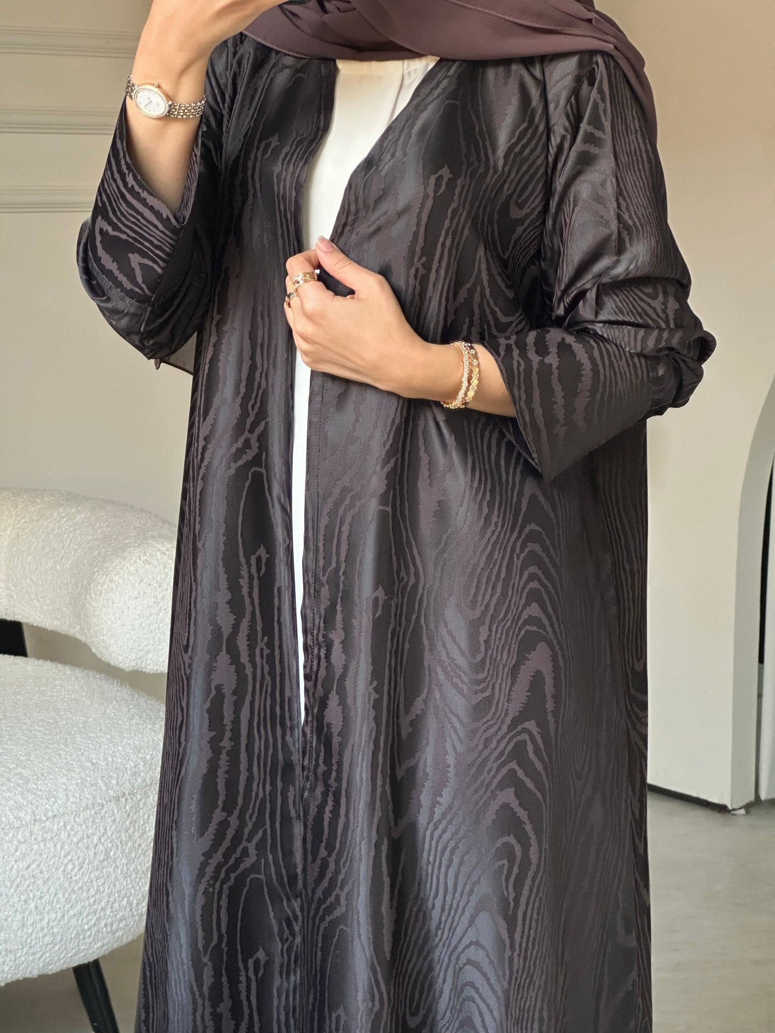C 0826 Dark Brown Abaya