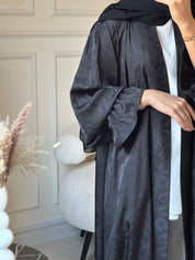 C 0840 - 01 Black Printed Abaya